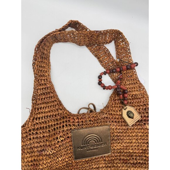 KURT KEIGER London raffia hobo shoulder bag + Dust bag Brown (Defective) - Picture 10 of 10
